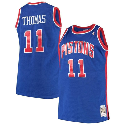Isaiah Thomas Detroit Pistons Mitchell & Ness Big & Tall Hardwood Classics Royal 3D Jersey