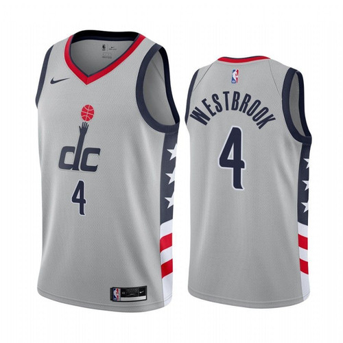 Washington Wizards Russell Westbrook #4 Gray 2020-21 City Edition Jersey