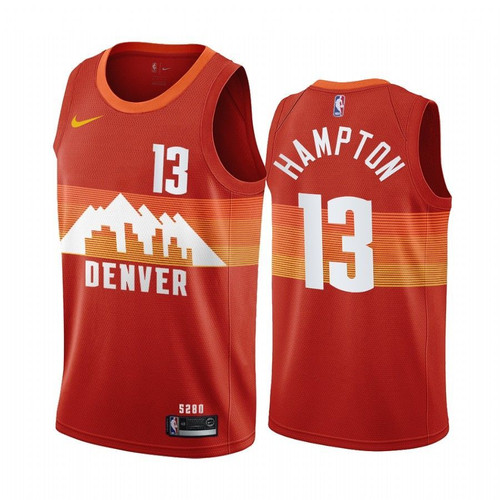 Denver Nuggets Rj Hampton #13 Red 2020-21 City Jersey