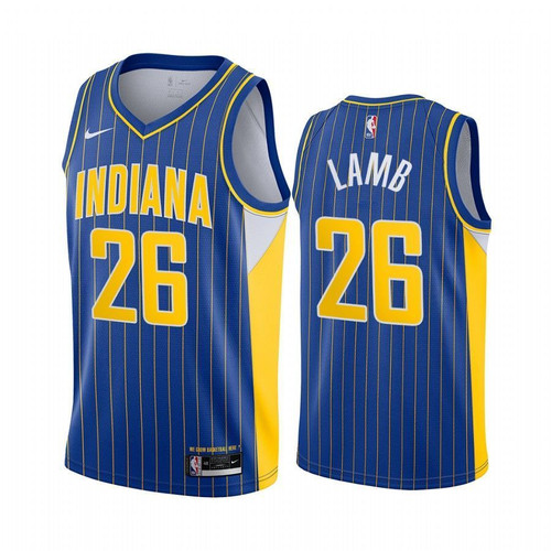 Jeremy Lamb Indiana Pacers 2020-21 Blue City Edition Jersey New Uniform