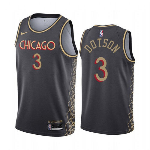 Devon Dotson Chicago Bulls 2020-21 Black City Jersey 2020 Nba Draft