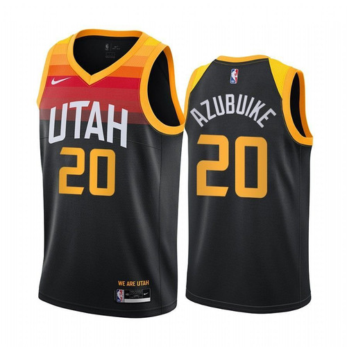 Udoka Azubuike Utah Jazz 2020-21 Black City Jersey 2020 Nba Draft
