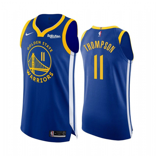 Golden State Warriors Klay Thompson Royal Icon Edition Finished  Badge Jersey
