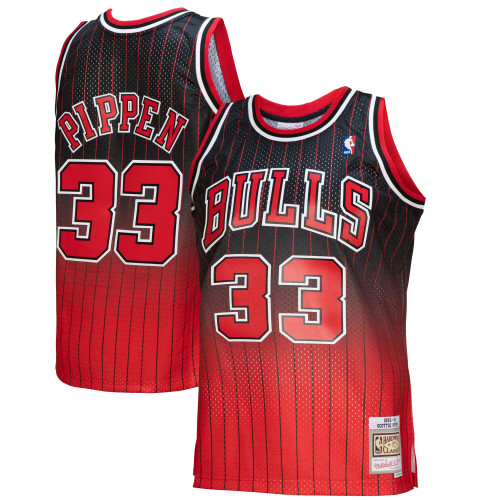 Scottie Pippen Chicago Bulls Mitchell & Ness 1995/96 Hardwood Classics Fadeaway Swingman Player Jersey - Red/Black