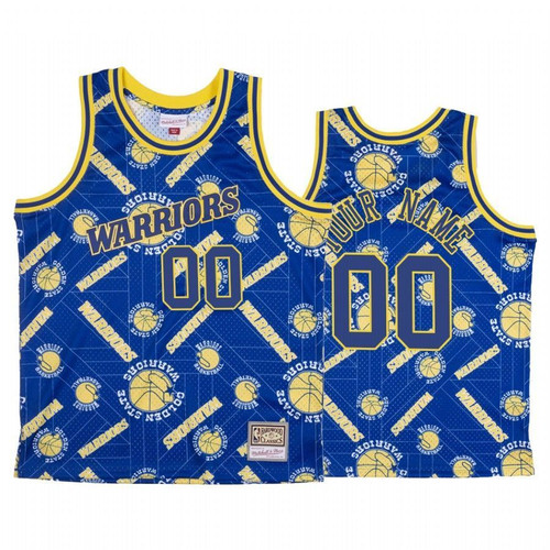 Custom #00 Golden State Warriors Blue Tear Up Pack Jersey