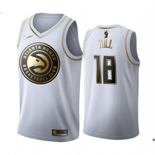 Solomon Hill Atlanta Hawks 2020-21 White Golden Edition Jersey 2020 Trade