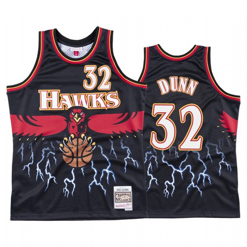 Kris Dunn #32 Atlanta Hawks Black Lightning Jersey