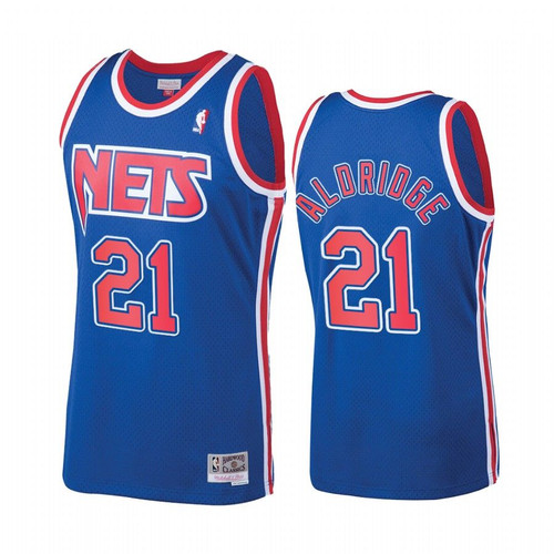 Lamarcus Aldridge Brooklyn Nets #21 Blue Hardwood Classics Jersey 2021 Trade
