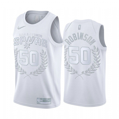 David Robinson #50 San Antonio Spurs White Mvp Jersey