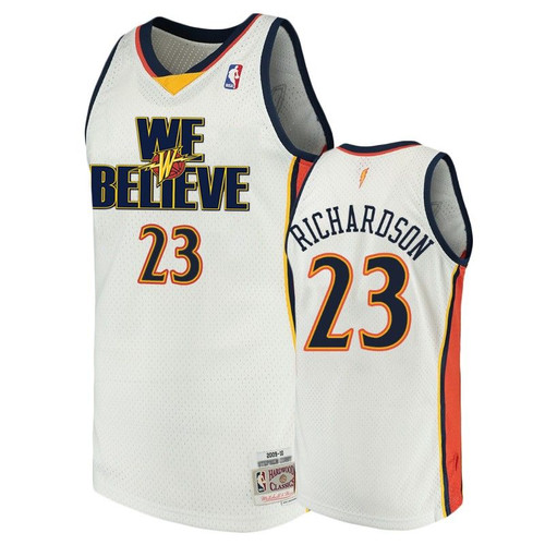 Golden State Warriors Jason Richardson White We Believe Swingman Hardwood Classics Men'S Jersey