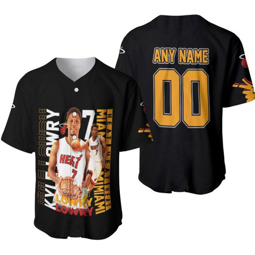 Miami Heat Kyle Lowry 7 NBA The Greatest Player Of All The Time Black Gift With Custom Name Number For Heat Fans Baseball Jersey