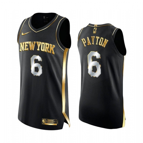 Elfrid Payton New York Knicks Black  Golden Jersey