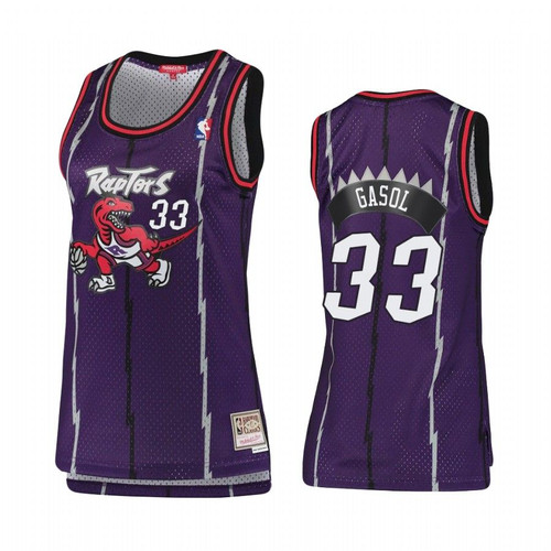 Toronto Raptors Marc Gasol #33 Hardwood Classics Jersey Women'S