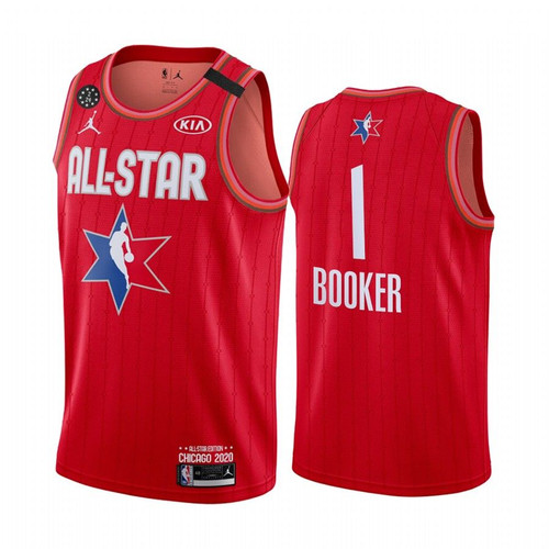 Devin Booker #1 Kobe Forever 2020 All-Star Game Jersey Reserves Phoenix Suns Red Men'S