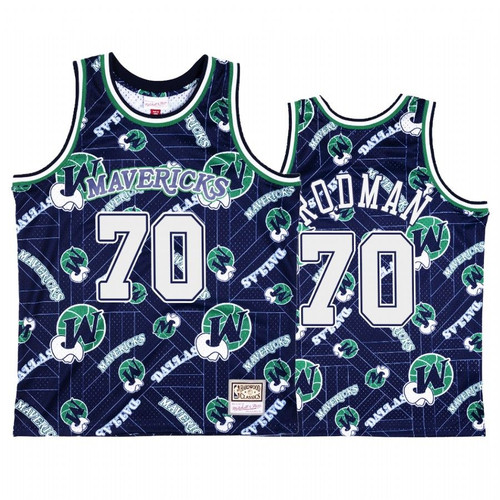 Dennis Rodman #70 Dallas Mavericks Blue Tear Up Pack Jersey