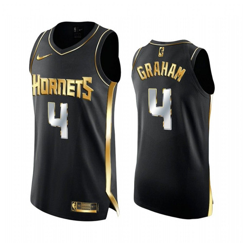 Charlotte Hornets Devonte' Graham Black Golden Edition  Limited Jersey 2020-21