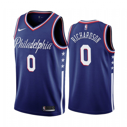Philadelphia 76Ers Josh Richardson Navy 2019-20 City New Uniform Jersey