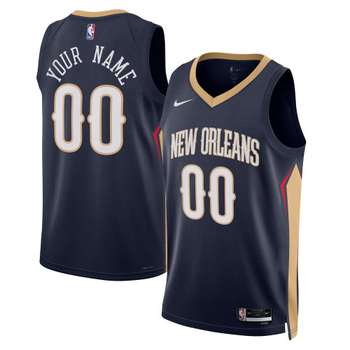 New Orleans Pelicans Nike Replica Replica Replica Unisex 2022/23 Swingman Custom Jersey Navy - Icon Edition
