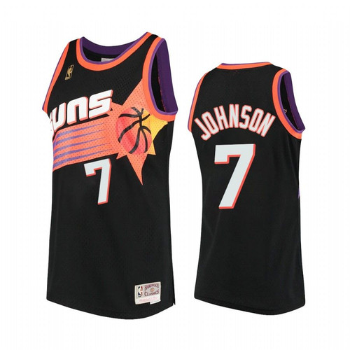 Kevin Johnson #7 Phoenix Suns Hardwood Classics Jersey Black