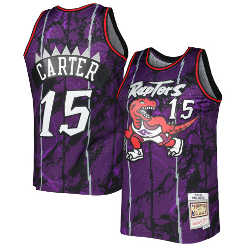 Vince Carter Toronto Raptors Mitchell & Ness 1998-99 Hardwood Classics Marble Swingman Jersey - Purple