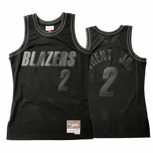 Portland Trail Blazers Gary Trent Jr. #2 Black Throwback Tonal Jersey