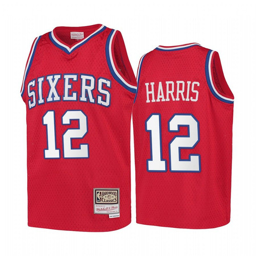 Tobias Harris Philadelphia 76Ers Hardwood Classics Kids Jersey - Red