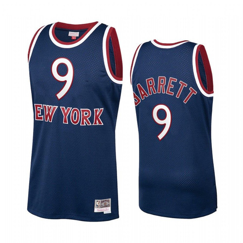Rj Barrett #9 New York Knicks Navy Hardwood Classics Jersey