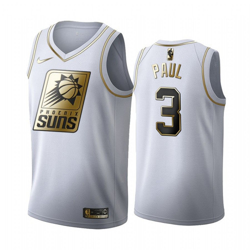 Chris Paul Phoenix Suns 2020-21 White Golden Edition Jersey 2020 Trade