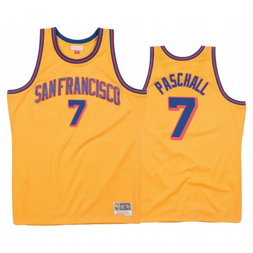 Eric Paschall Golden State Warriors 1962-63 Gold Hardwood Classics #7 Jersey