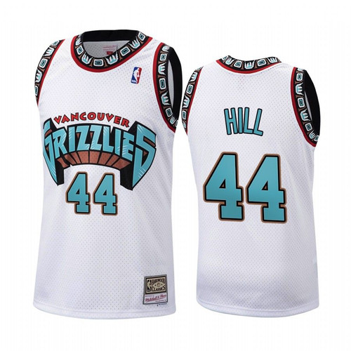 Solomon Hill #44 Memphis Grizzlies White Hardwood Classics 1998 Jersey