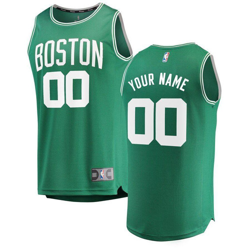 Boston Celtics Fast Break Custom Jersey Kelly Green Icon Edition