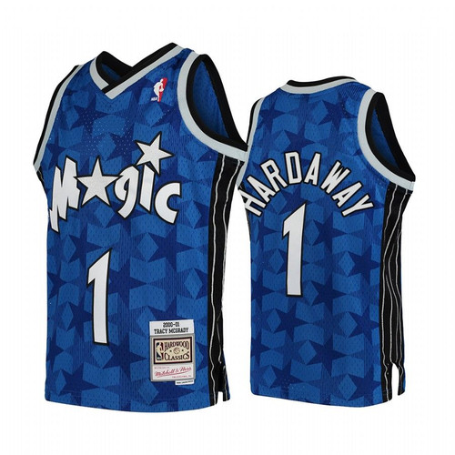 Penny Hardaway Orlando Magic Kids Blue Hardwood Classics Jersey