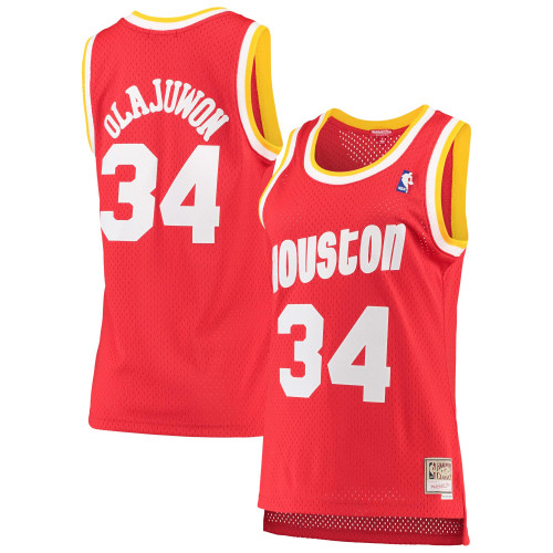 Hakeem Olajuwon Houston Rockets Mitchell & Ness Women's 1993-94 Hardwood Classics Swingman Jersey - Red