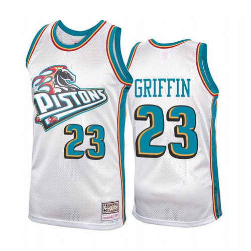 Detroit Pistons Blake Griffin #23 Platinum Hardwood Classics Jersey