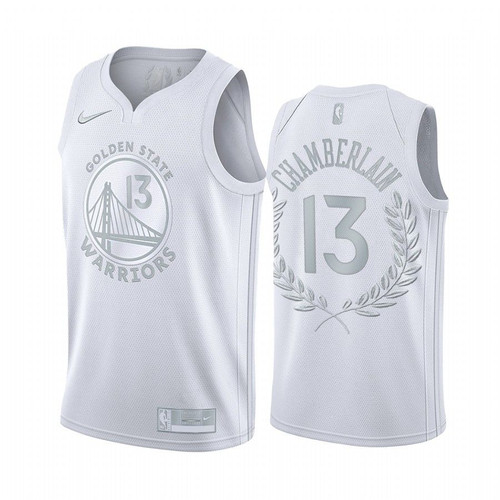 Wilt Chamberlain Golden State Warriors White Platinum Edition #13 Jersey