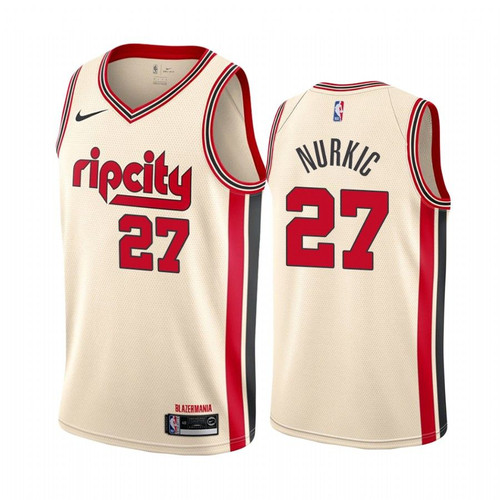 Jusuf Nurkic Portland Trail Blazers 2019-20 Cream City Jersey