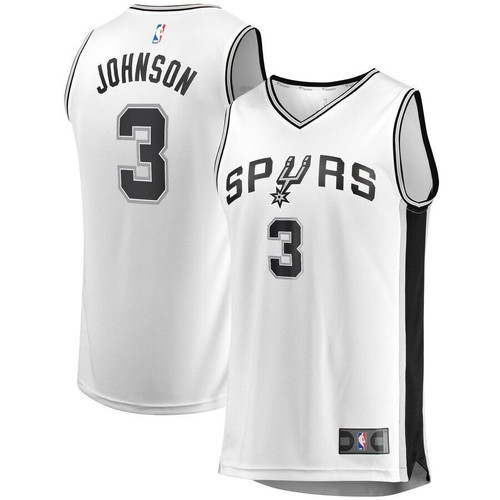 Keldon Johnson San Antonio Spurs Fast Break Jersey White Association Edition 2019