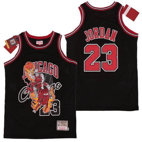 Chicago Bulls Michael Jordan #23 Nba Throwback Black Jersey