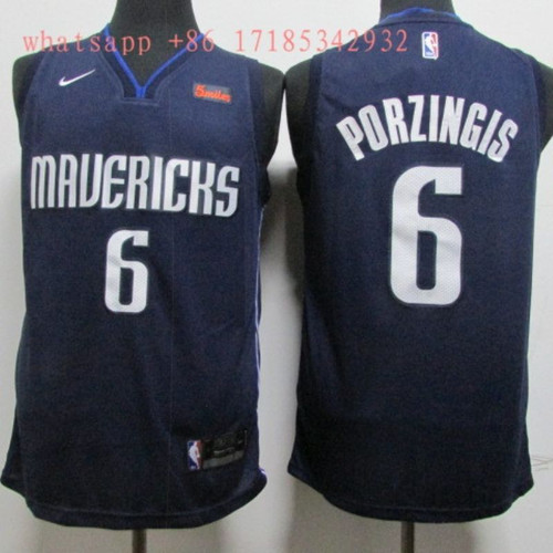 Dallas Mavericks Kristaps Porzingis #6 2020 Nba New Arrival Black Jersey