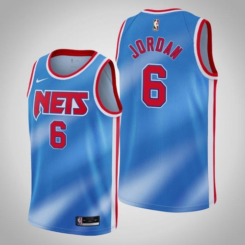 Brooklyn Nets Deandre Jordan #6 Nba 2020 New Arrival Royal Blue Jersey