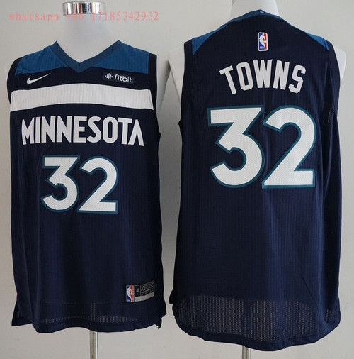 Minnesota Timberwolves Karl-Anthony Towns #32 2020 Nba New Arival Black Jersey