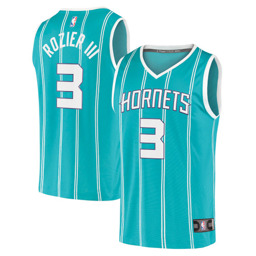 Men'S Fanatics Branded Terry Rozier Iii Teal Charlotte Hornets 2020/21 Fast Break Replica Player Jersey - Icon Edition