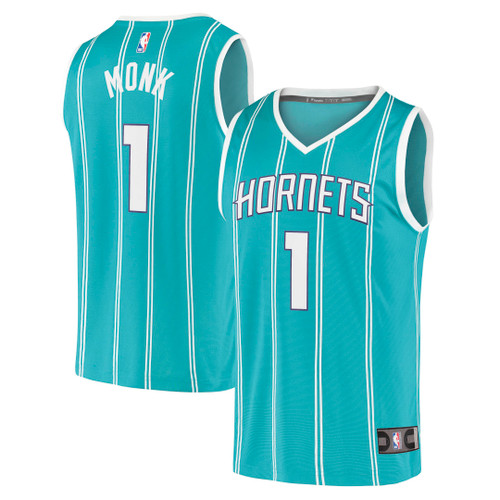 Men'S Fanatics Branded Malik Monk Teal Charlotte Hornets 2020/21 Fast Break Replica Jersey - Icon Edition