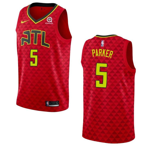 Atlanta Hawks 5 Jabari Parker Statement Swingman Red 3D Jersey
