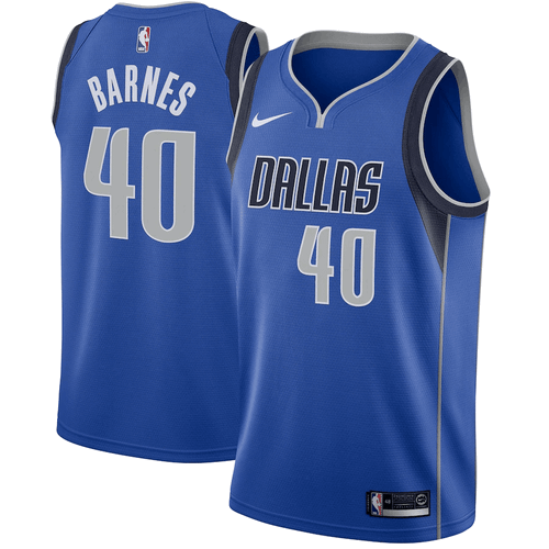 Harrison Barnes Dallas Mavericks Swingman Royal Icon Edition 3D Jersey