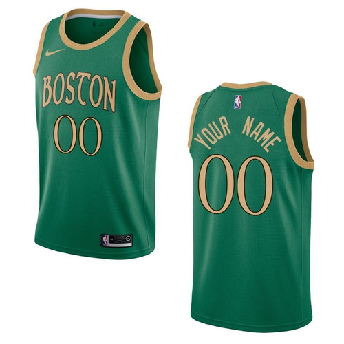 2021 20 Boston Celtics 00 Custom City Swingman Kelly Green 3D Jersey