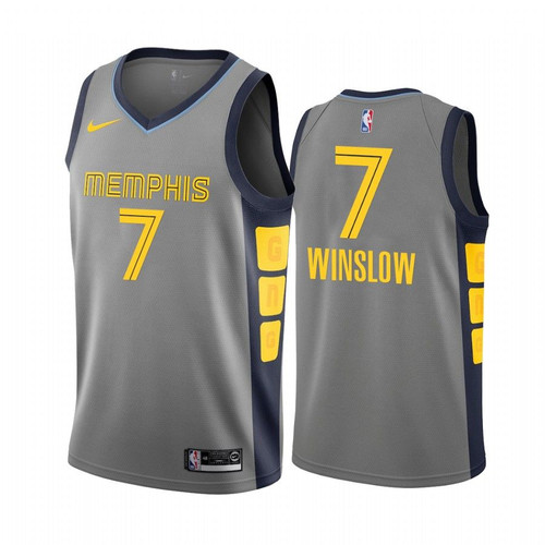 Justise Winslow Memphis Grizzlies 2019-20 Gray City #7 Jersey