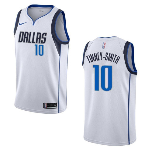 Dallas Mavericks 10 Dorian Finney Smith Association Swingman White 3D Jersey