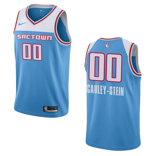 Sacramento Kings 00 Willie Cauley Stein City Edition Swingman Blue 3D Jersey