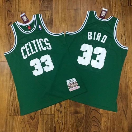 Boston Celtics Larry Bird 33 Nba Classic Green Jersey